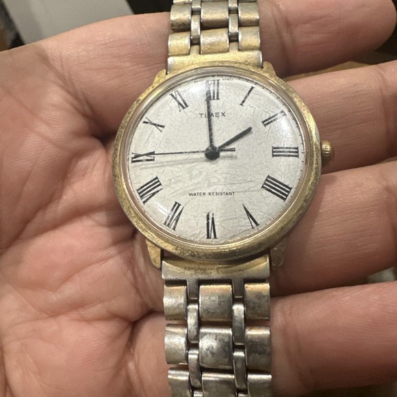 Vintage Works Timex 35mm Manual Wind Gold Tone Mens Watch Rare See Descrptn - Picture 4 of 10